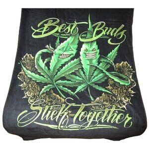 New Best Buds Green Cotton Bath Beach Pool Towel GIFT Smoke Weed Pot Leaf Leaves